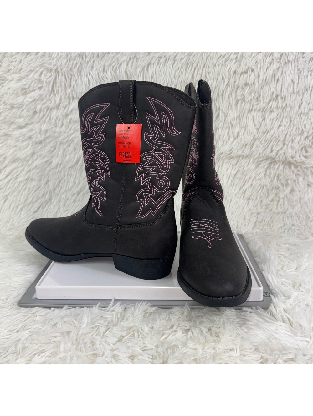 Deer Stags Ranch Western Cowboy Boots Women 6 NWT